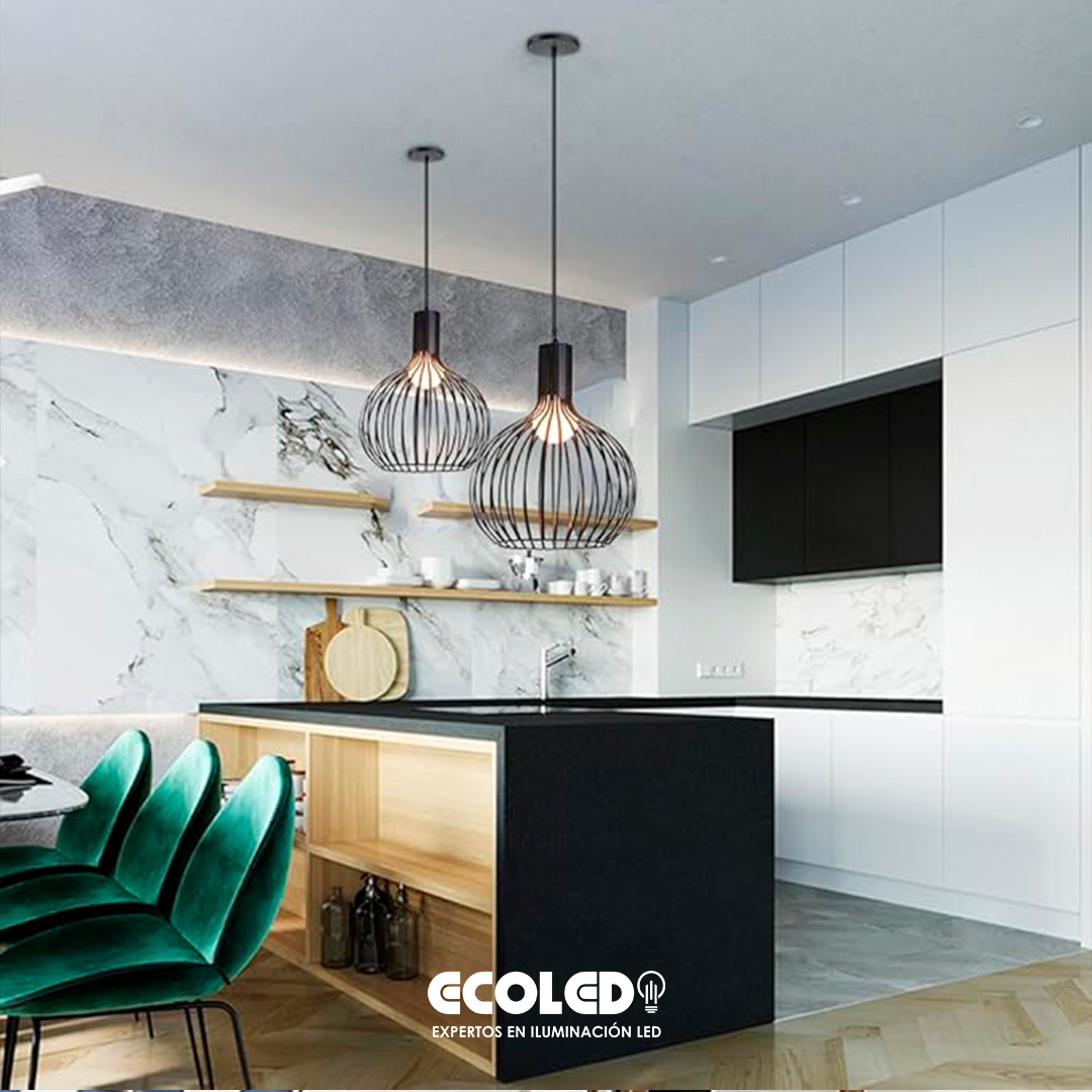 LAMPARA COLGANTE METAL NEGRA E27 - JD-28-NEGRA - Imagen 3