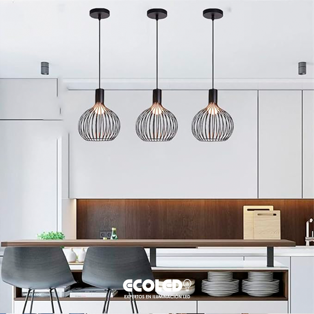 LAMPARA COLGANTE METAL NEGRA E27 - JD-28-NEGRA - Imagen 4